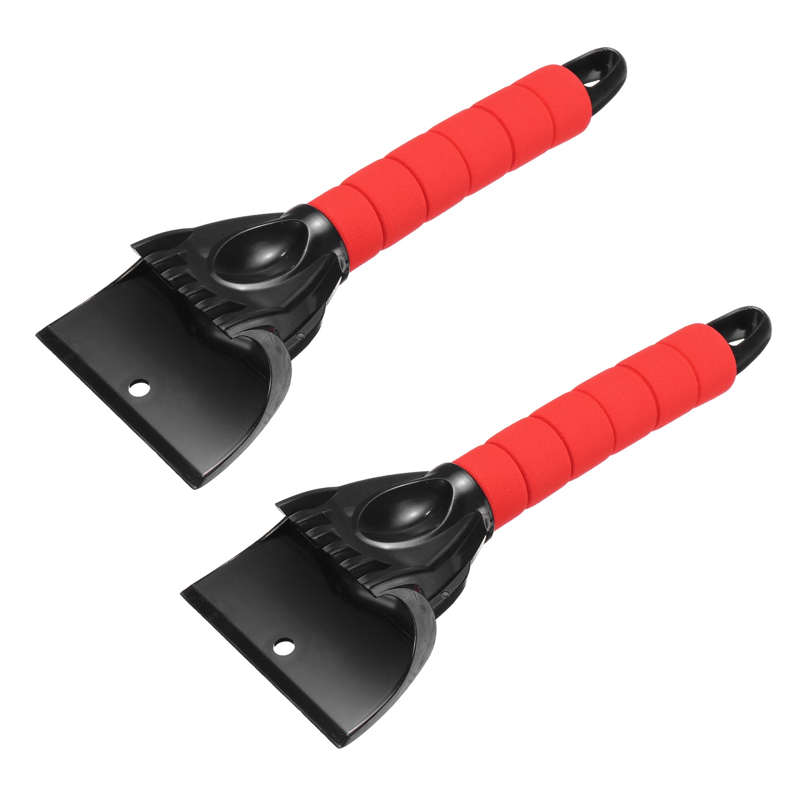2Pcs Ice Scrapers for Car Windshield 10" x 4" Window Frost Removal Tools, Red