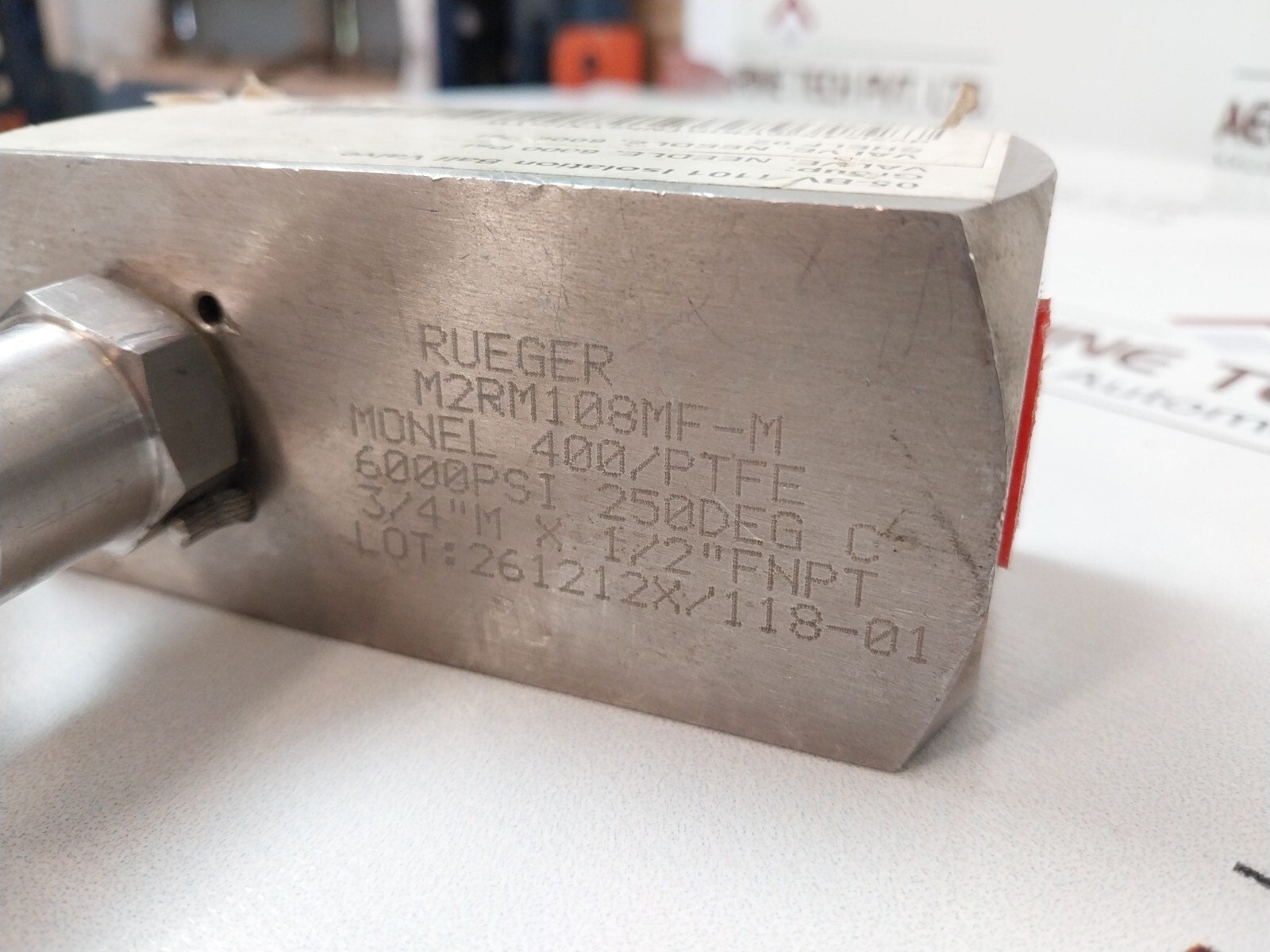 Rueger 6000 psi needle valve