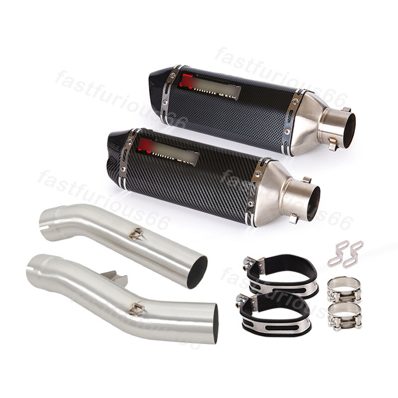 For Yamaha FJR1300 2001-2023 Exhaust Tips Mid Link Pipe Muffler Silencer Slip On