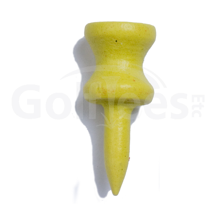 100 x 1" Step Down Golf Tees - YELLOW (1 x Bag of 100)