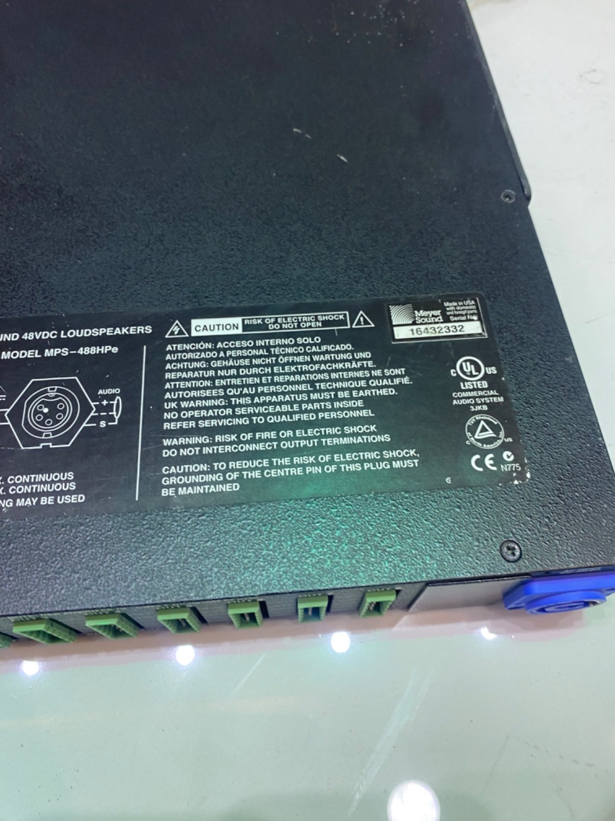 Meyer Sound MPS-488HPp 48VDC Power Supply Unit Only