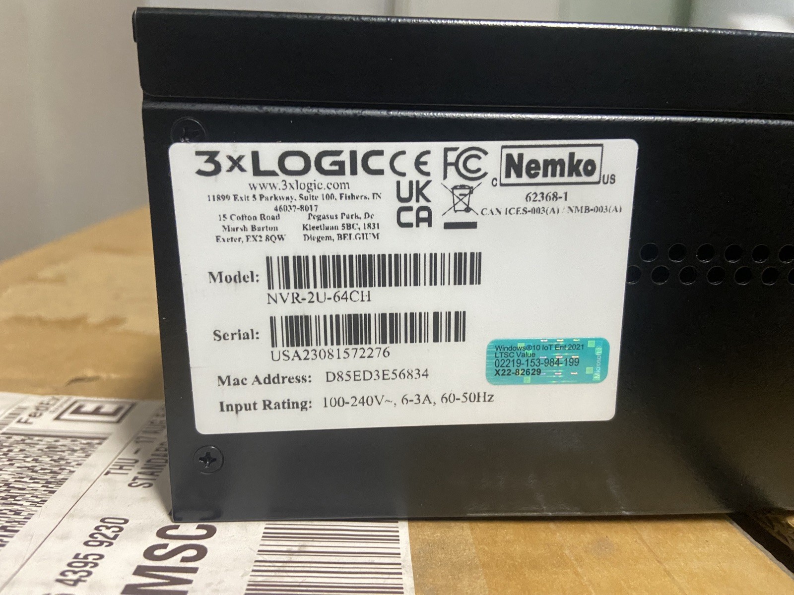 3XLOGIC NVR-2U-64CH Network Video Recorder