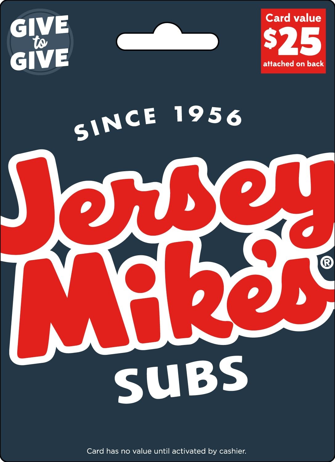 Jersey Mike's Physical Gift Card  $25