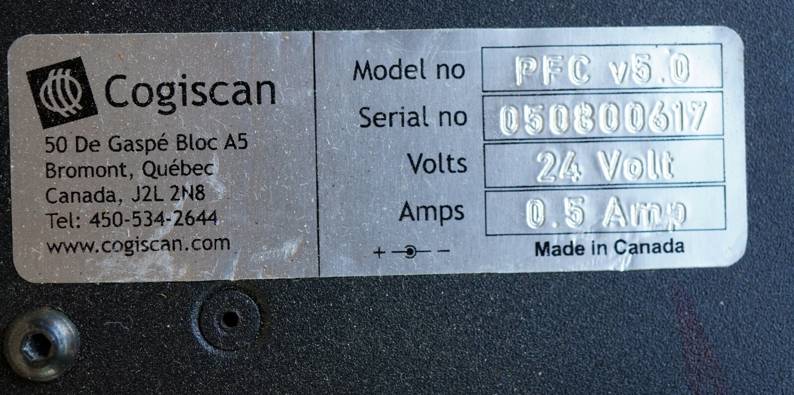 COGISCAN PFC v5.0  PRODUCT FLOW CONTROLLER