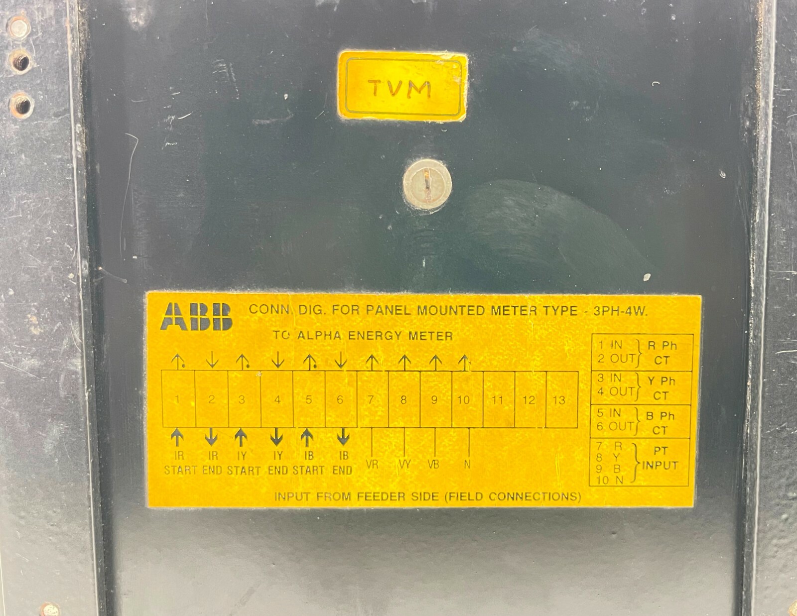 ABB 3PH-4W ALPHA A1RLQ+ Electronic Energy Watt Hours Meter Panel Mount