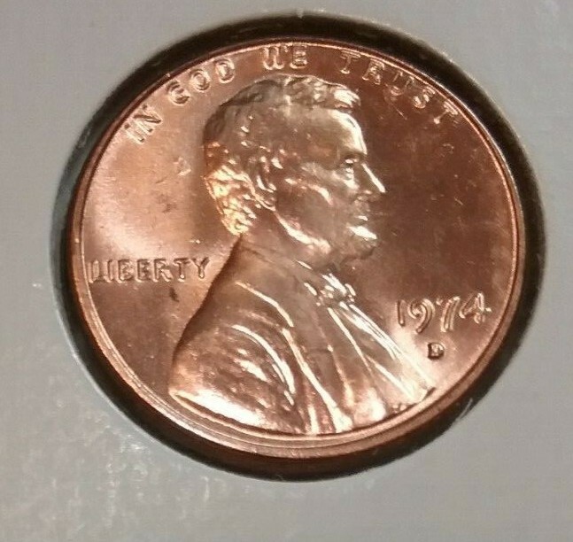 1974 Lincoln Memorial Cent  D - BU - Uncirculated
