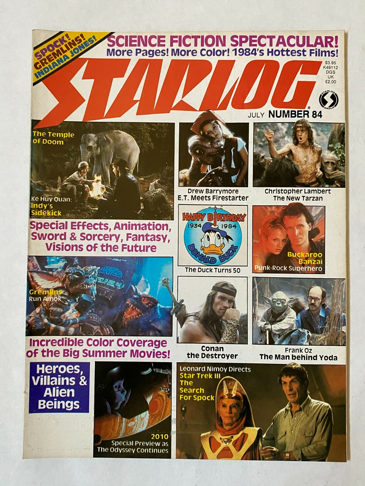 STARLOG #84 July 1984 • Sci‑Fi Spectacular Cover • Sci‑Fi Magazine
