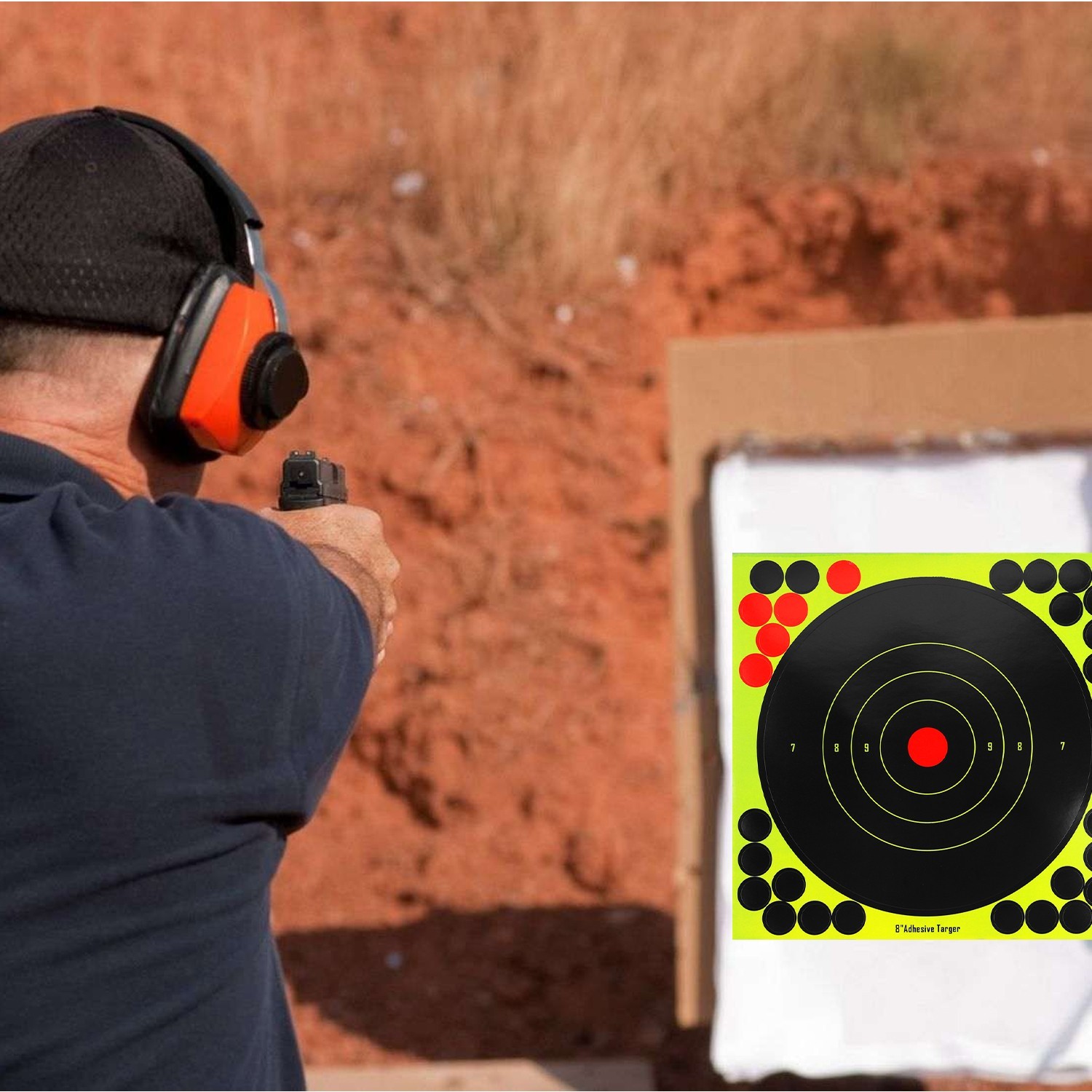 50/100 Pack 8" Shooting Targets - Paper for Rifle/Gun Practice