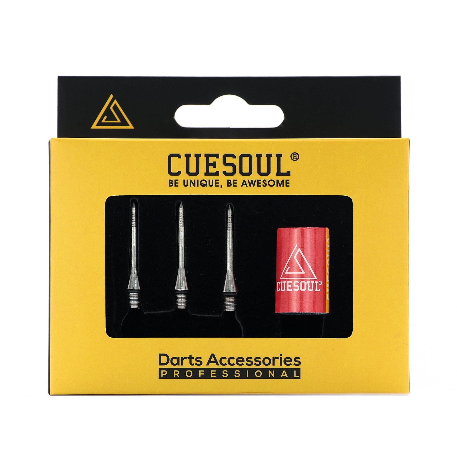 CUESOUL Titanium Darts Point,made of deep cut grooves design for ultimate grip