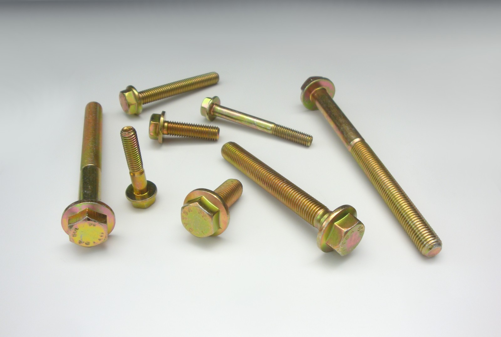Flange Screws Yellow Zinc Plated 10.9 M8 M10 M12x1.5 M14x1.5 MBN10105 DIN 6921