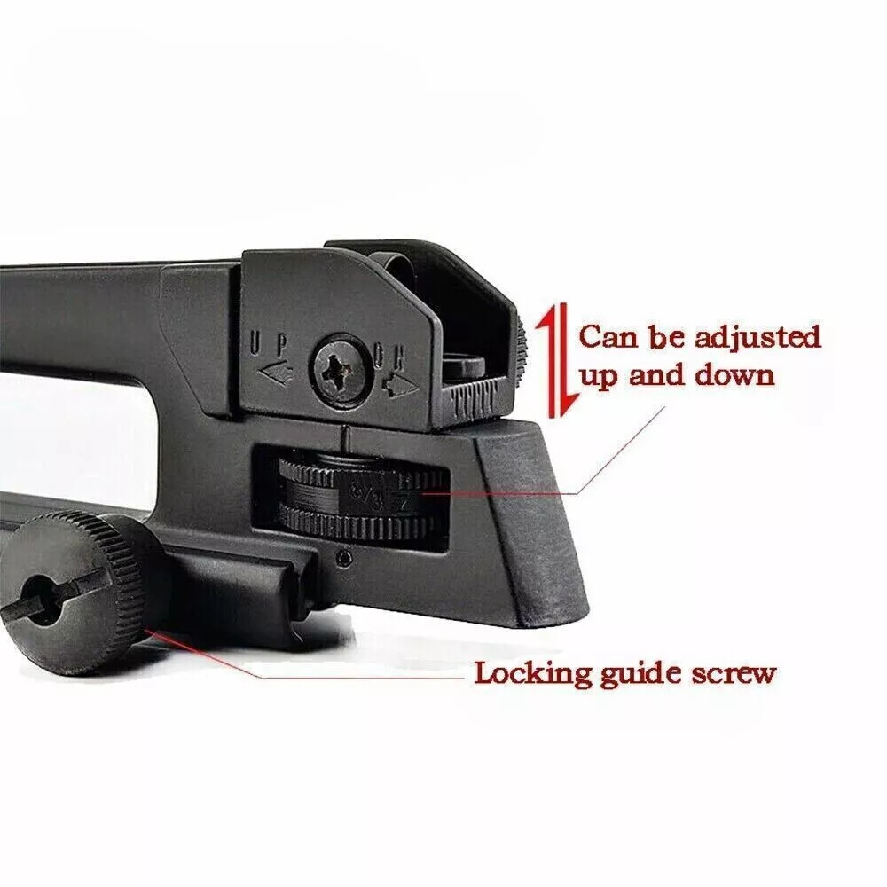 Metal Tactical Rear Sight Carry Handle Mount Removable Adjust Low Profile Mount