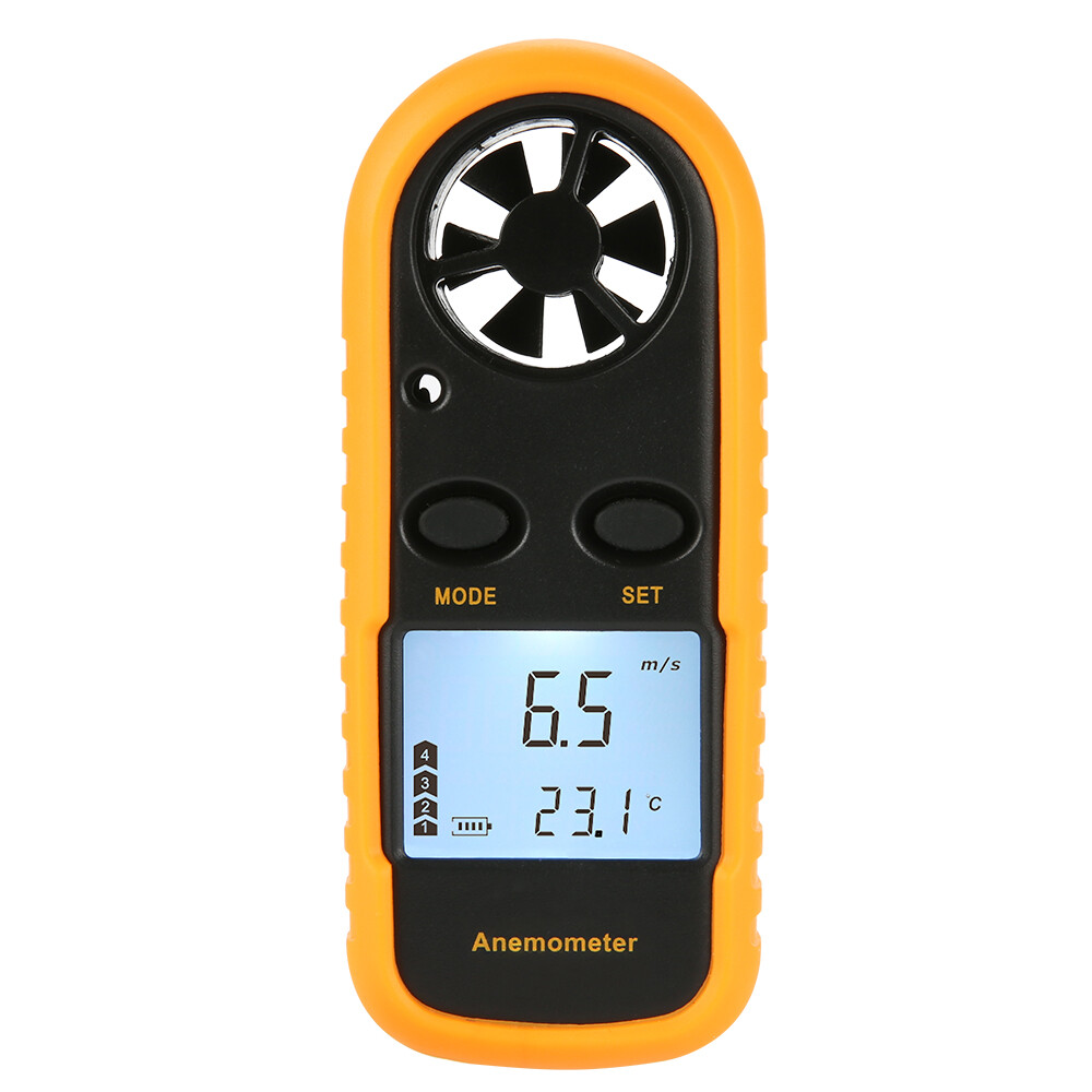 Portable LCD Digital Anemometer Wind Speed Meter Air Temperature Measuring H8S6