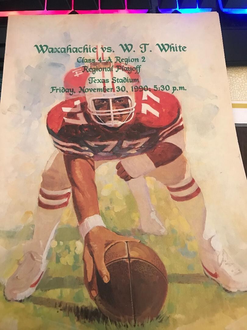 1990 Waxahachie vs. W.T. White TX H.S. Football Regional Playoff Game Program