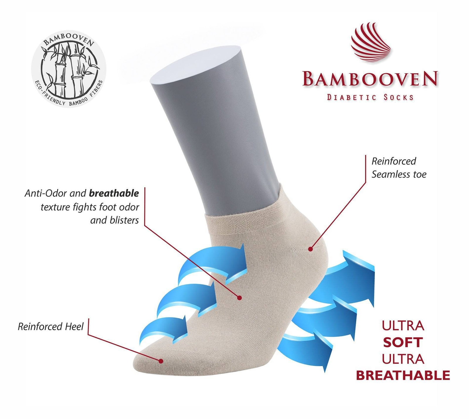 Women’s Bamboo Ankle Socks 6-Pack - 580