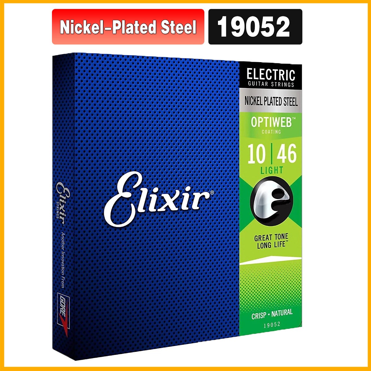 Elixir Electric Guitar Strings with OPTIWEB Coating 19052 Light (.010-.046)  TL