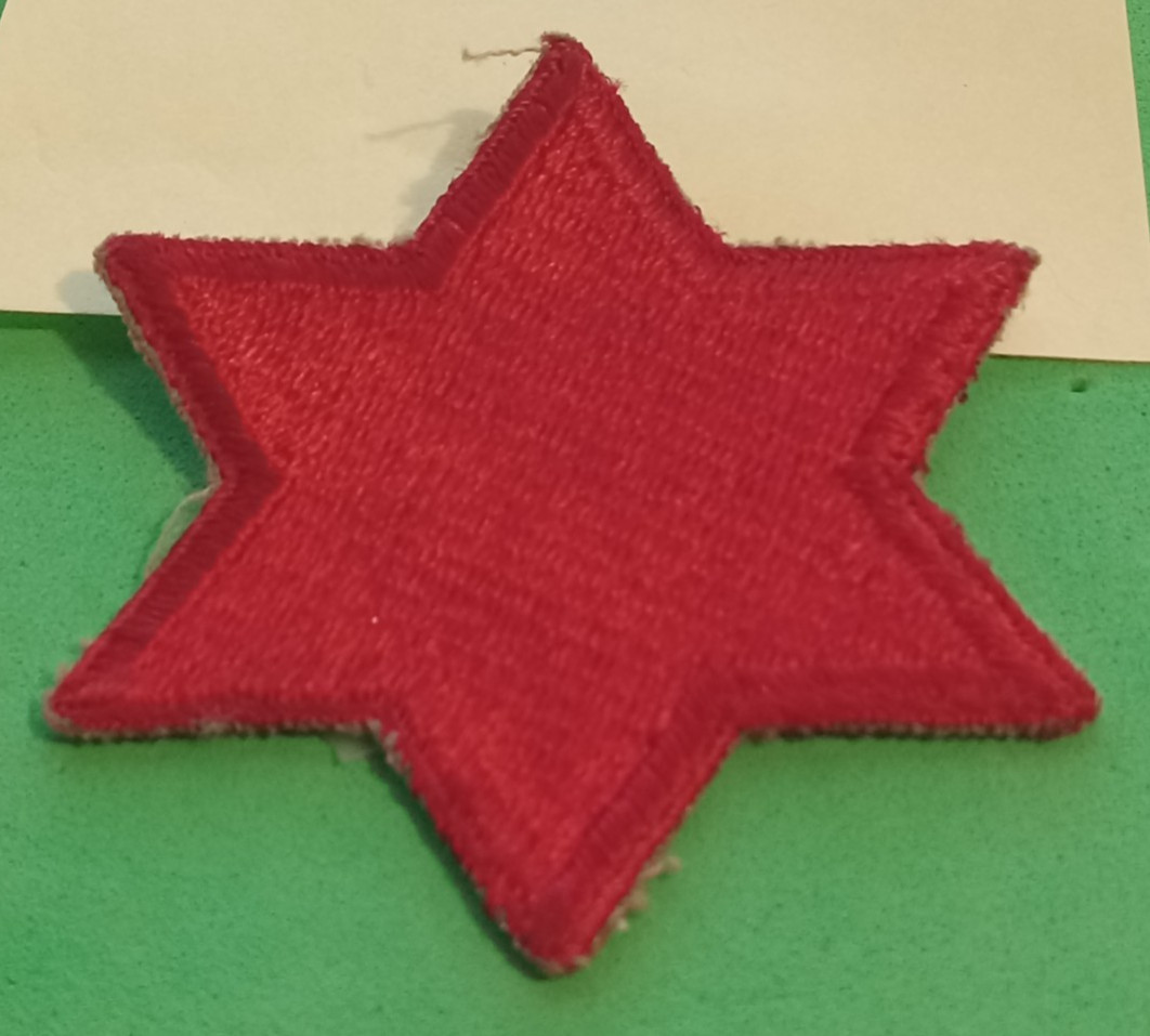 WW2 Era 6th Infantry Div Patch - Cut Edge - No Glow