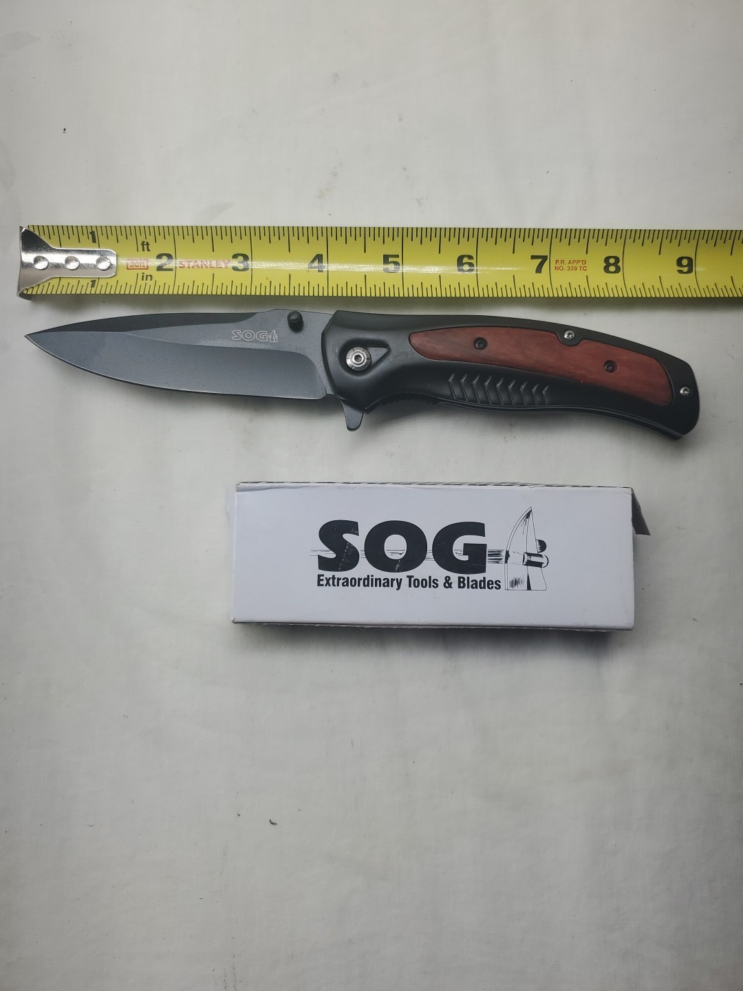 SOG TACTICAL DA315 EDC / Survival 440 Stainless Steel Folding Knife - NEW !