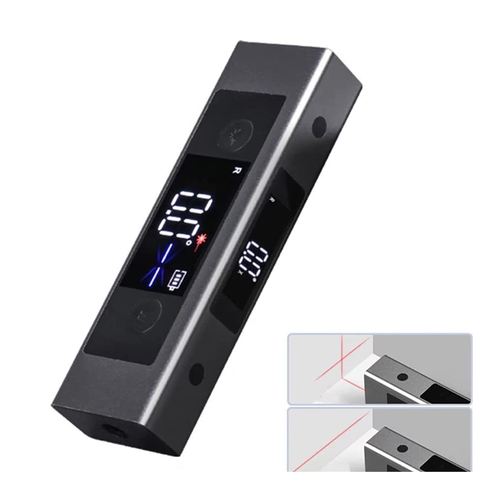 Protractor Digital Inclinometer, Angle Measure L-as-er Ruler, with Bi-directi...