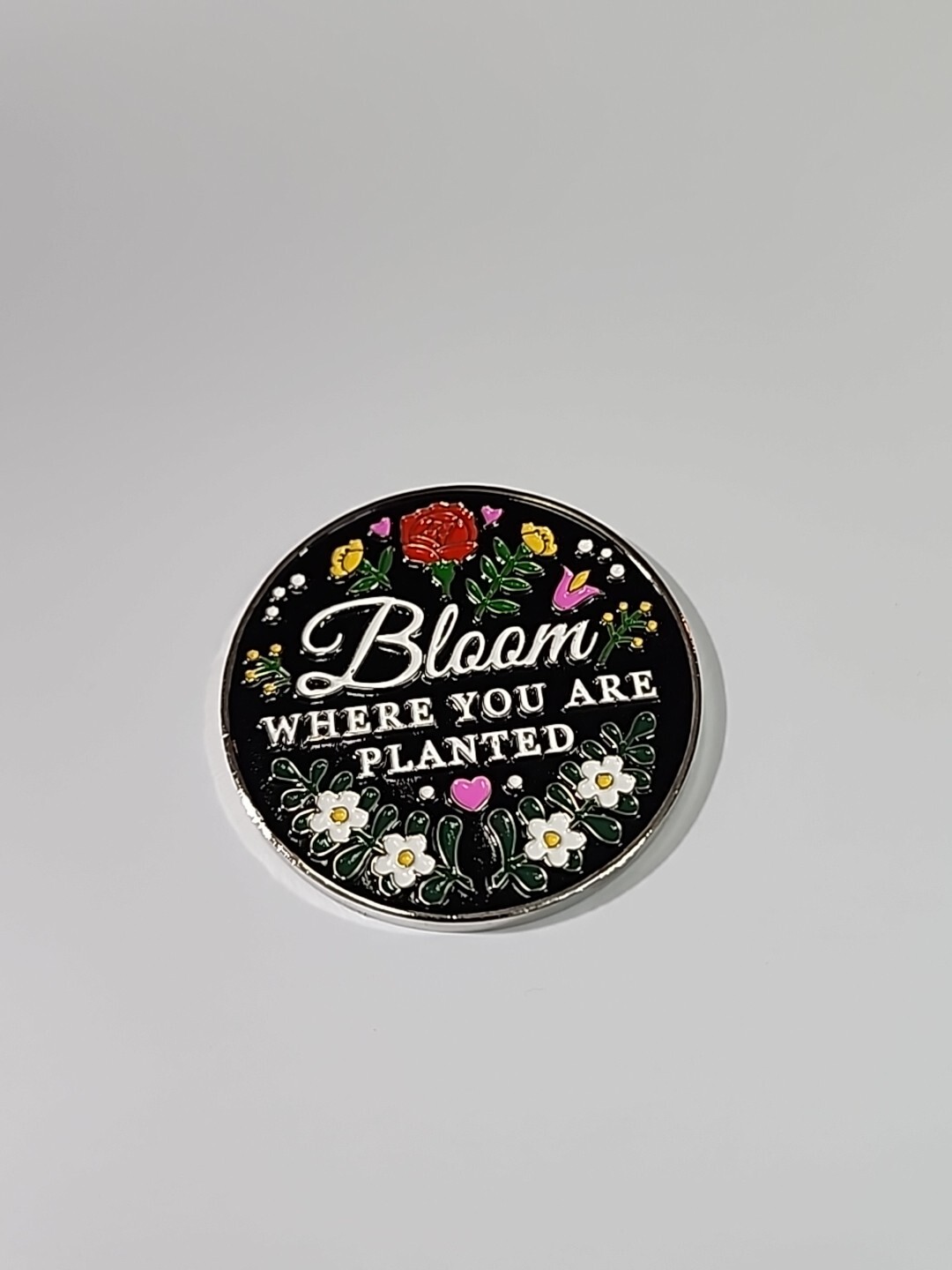 Military Spouse Bloom Where You Are Planted Coin Medallion