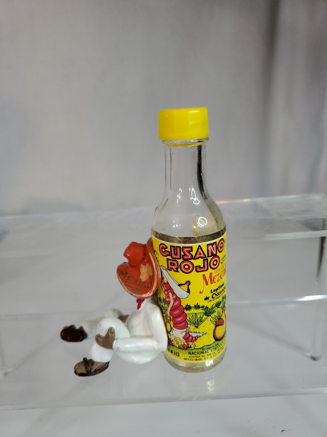 GUZANO ROJO MEZCAL EMPTY BOTTLE Drunk Figure - No Contents/Collectible Boracho