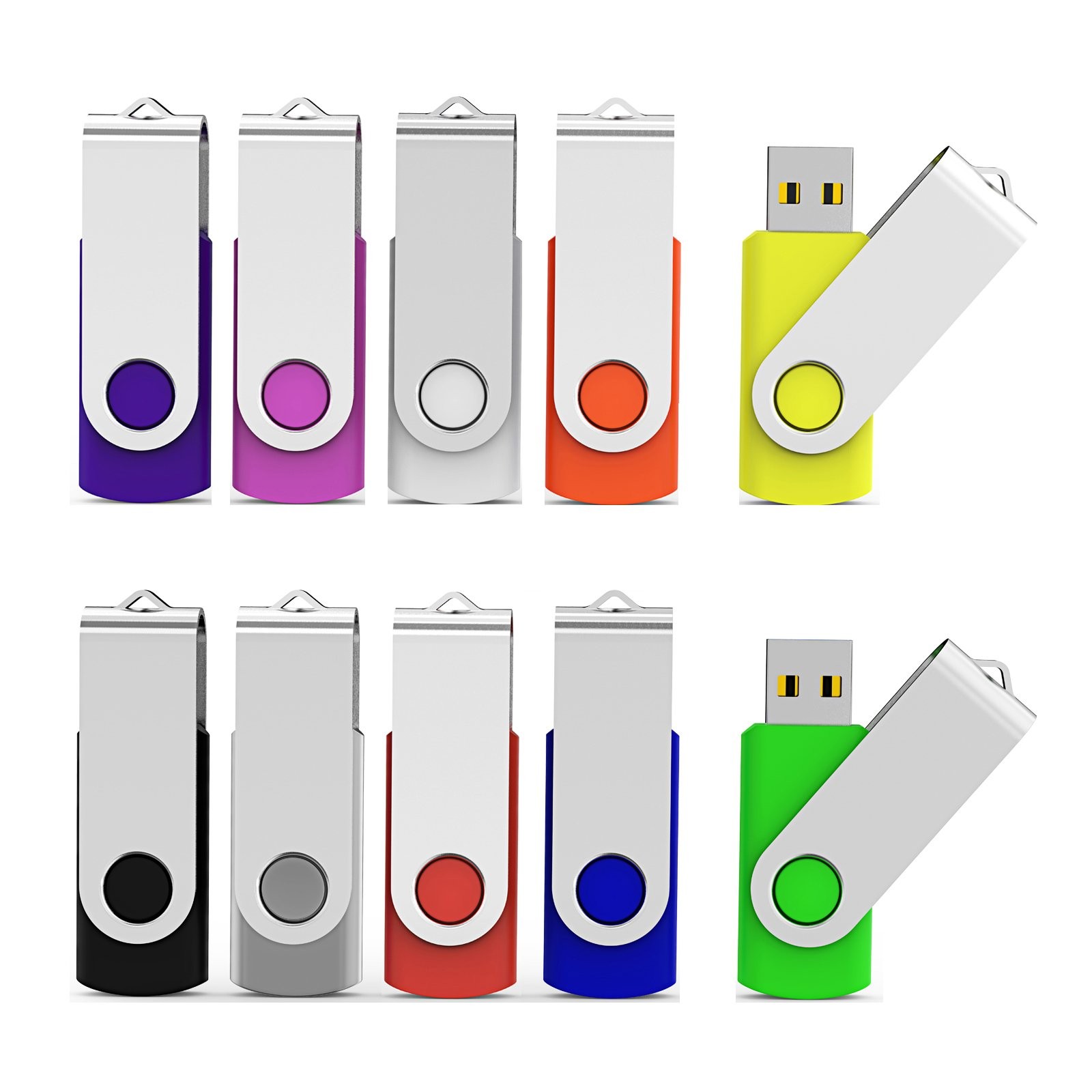 10 Pack 64 GB USB Flash Drives Thumb Drive Jump Drives 64GB 2.0 Flash Drive B...