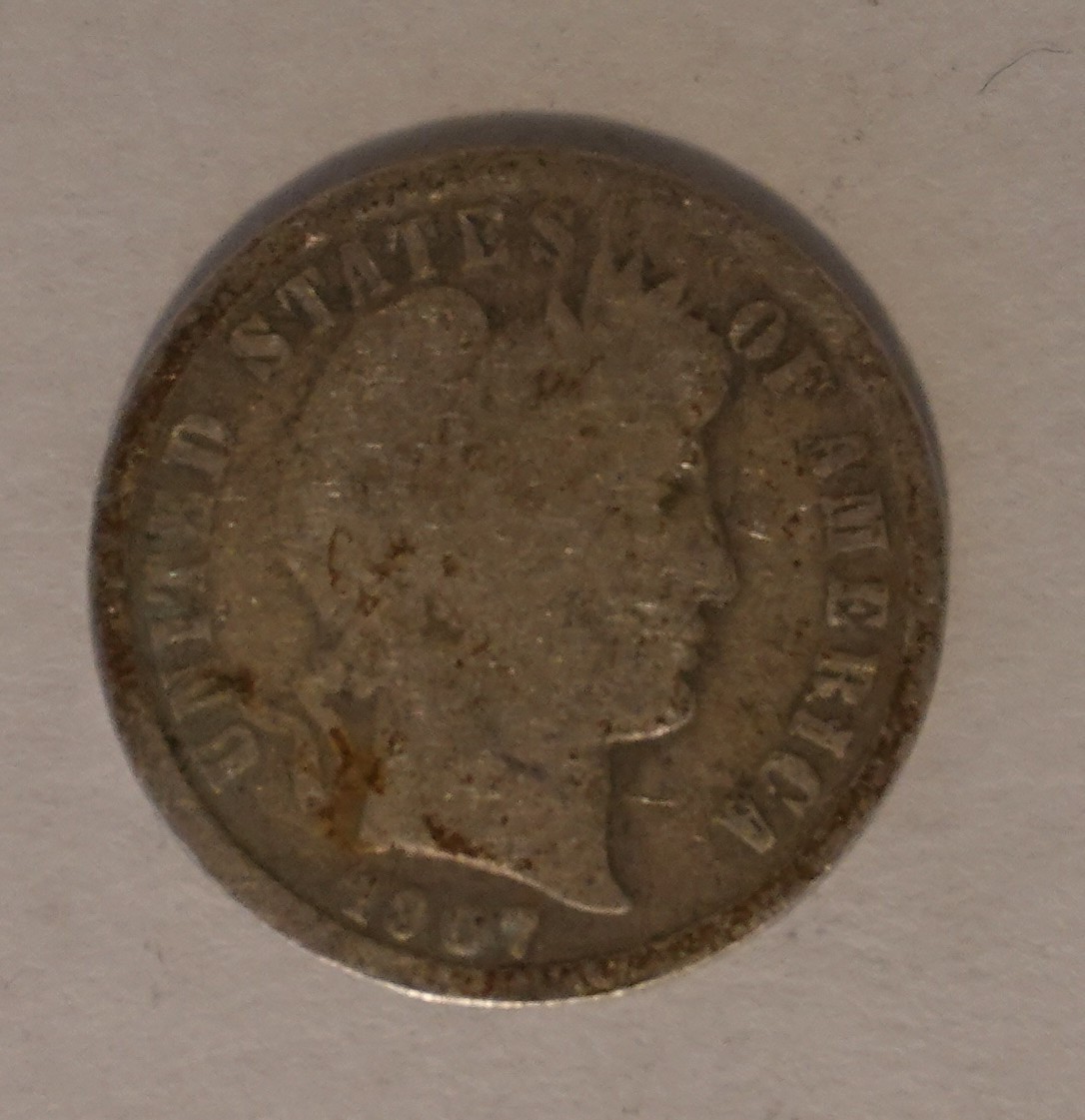 1907-O barber dime