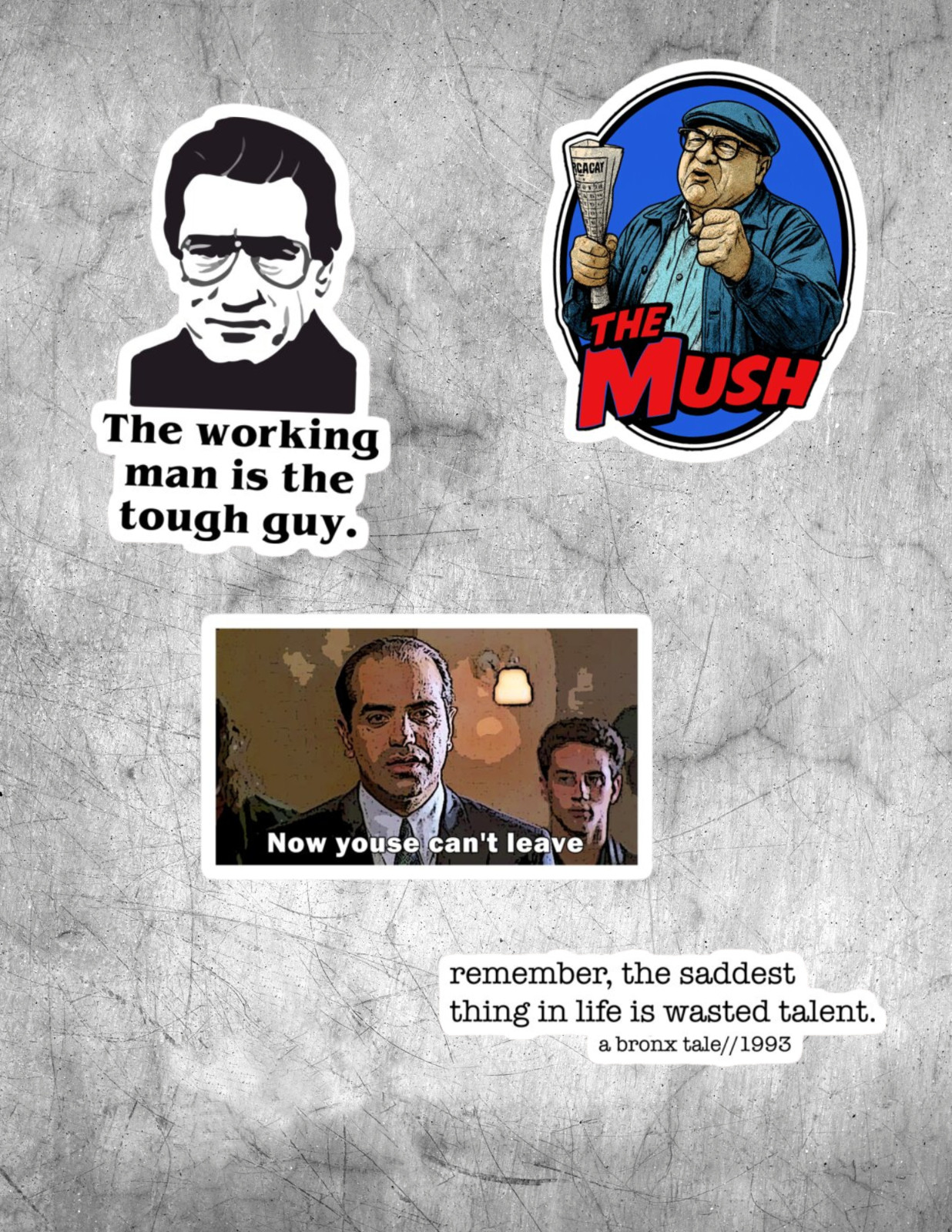 The Bronx Tale 90's Movie 4pc Stickers Pack
