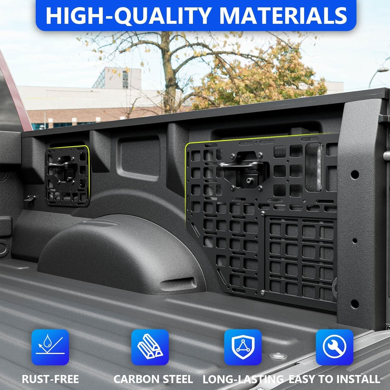 For 2015-2024 Ford F150 Side Bed Molle Panel Bed Molle System Truck Bed Panel