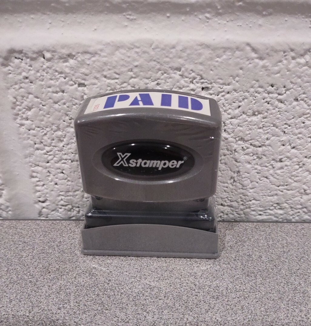 Xstamper "PAID" Stock No. 01335 Blue