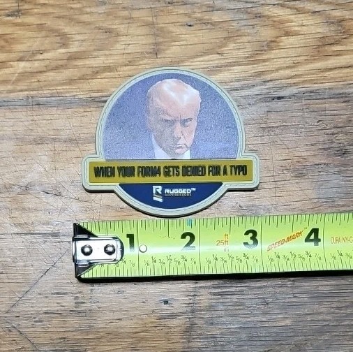 🤫 Rugged Suppressors Donald Trump Form4 PVC Rubber Morale Patch Hook Loop 45 47