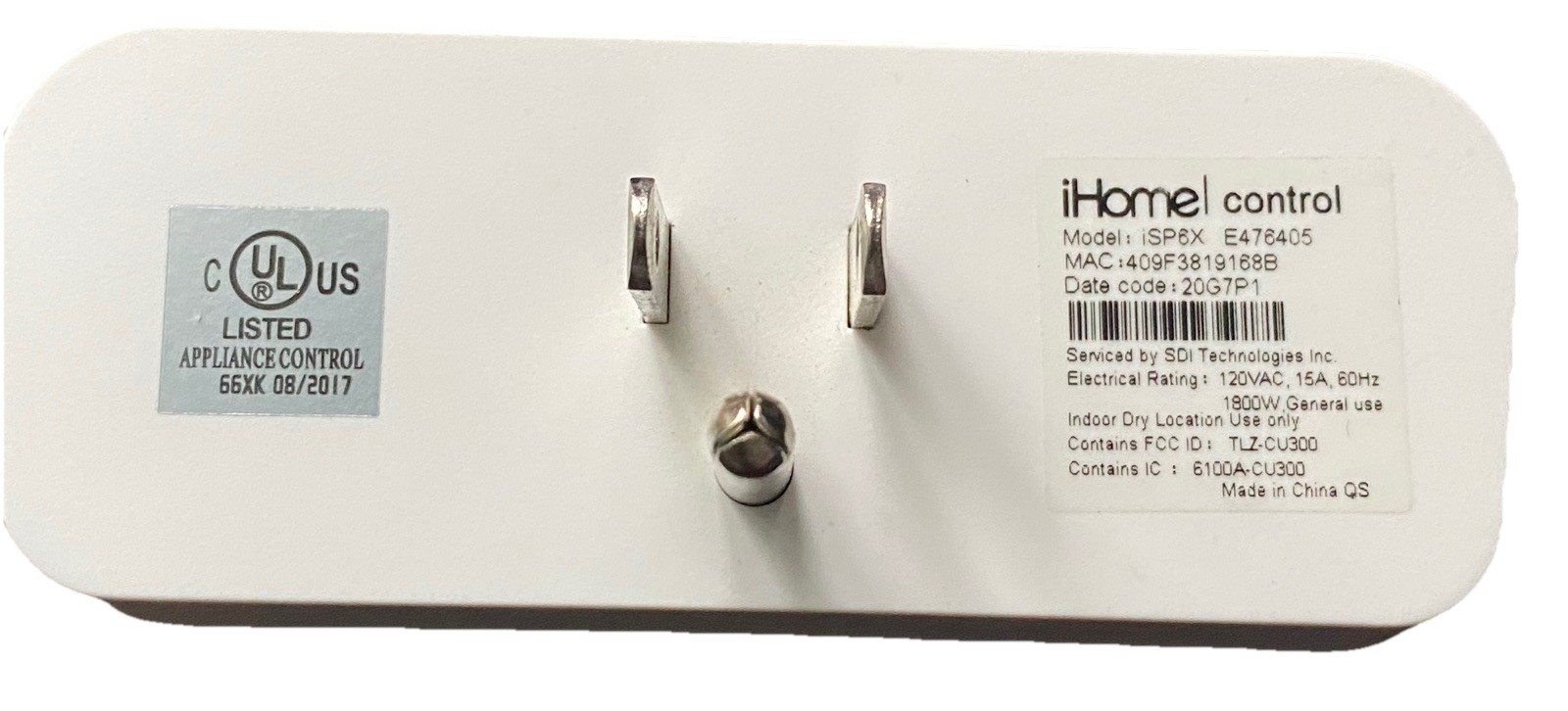 iHome Wi-Fi Control Smart Plug (Model ISP6X) - Tested & Working Works With IHome