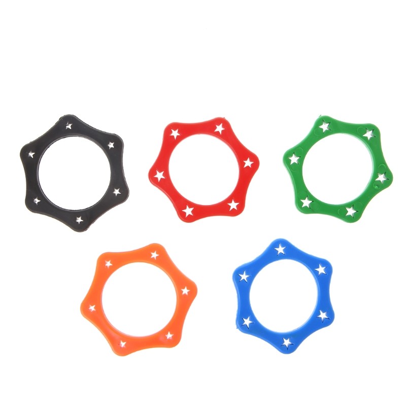 5Pieces Rubber Microphone Anti-roll, Anti-fall Sleeve KTV Mic Protective Ring