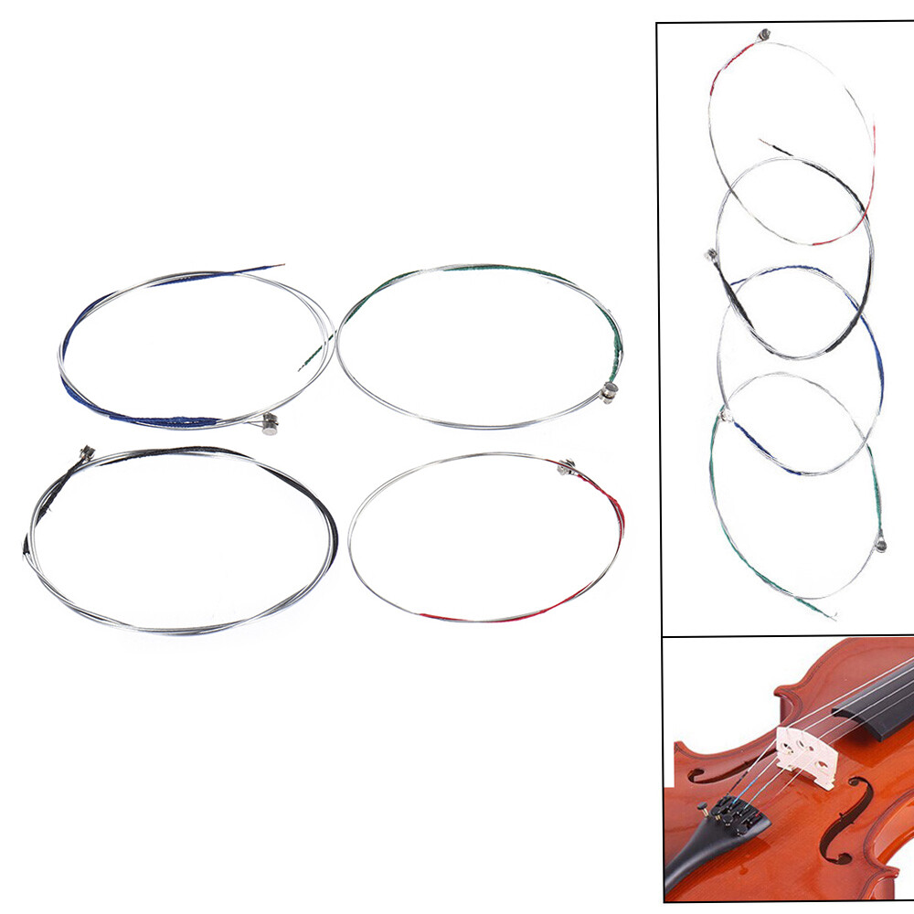 4pcs Stainless Steel Violin Strings for Size 4/4 & 3/4 Violin E A D G String