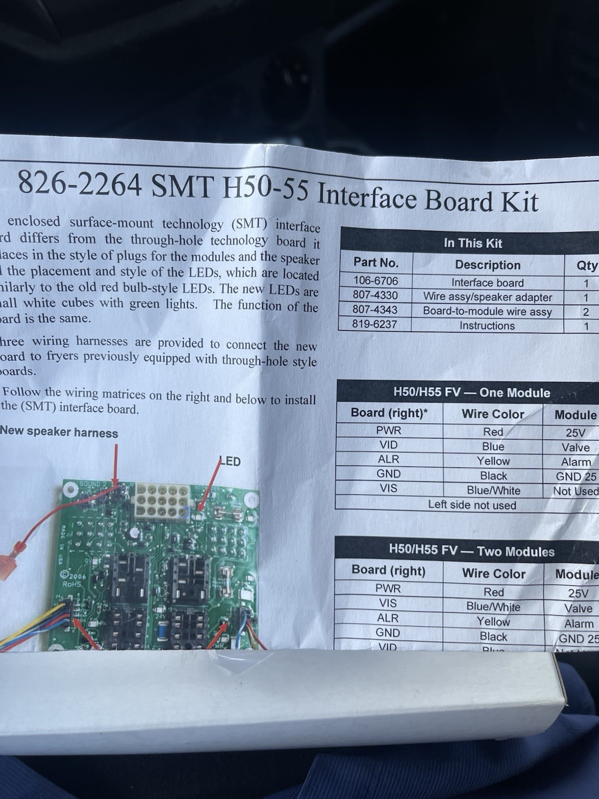 Frymaster 8262264 Interface Board Kit Control Component for Deep Fryer