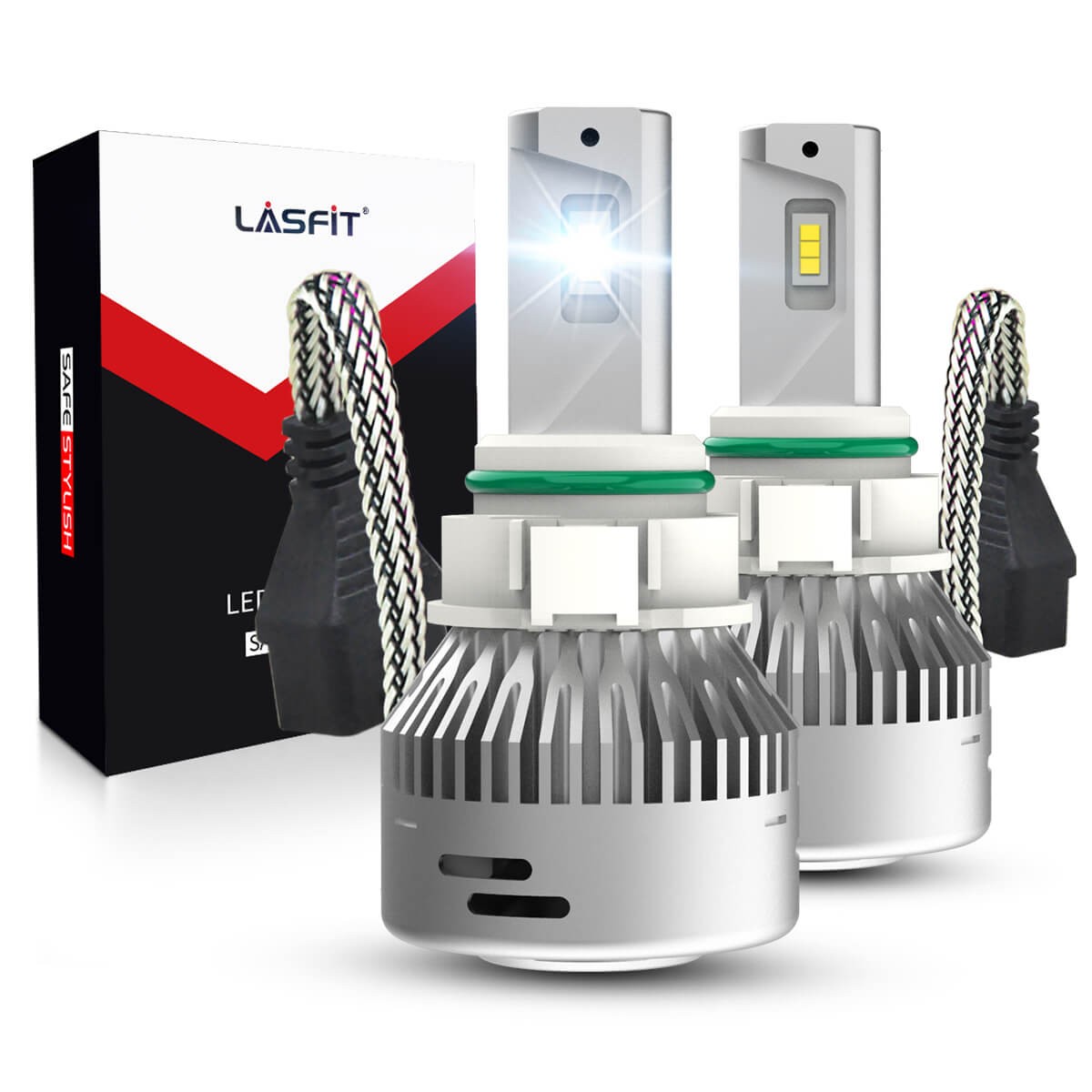 2x Lasfit LAplus 5202 2504 LED Fog Light Bulbs Kits 6000K Bright Cool White 60W