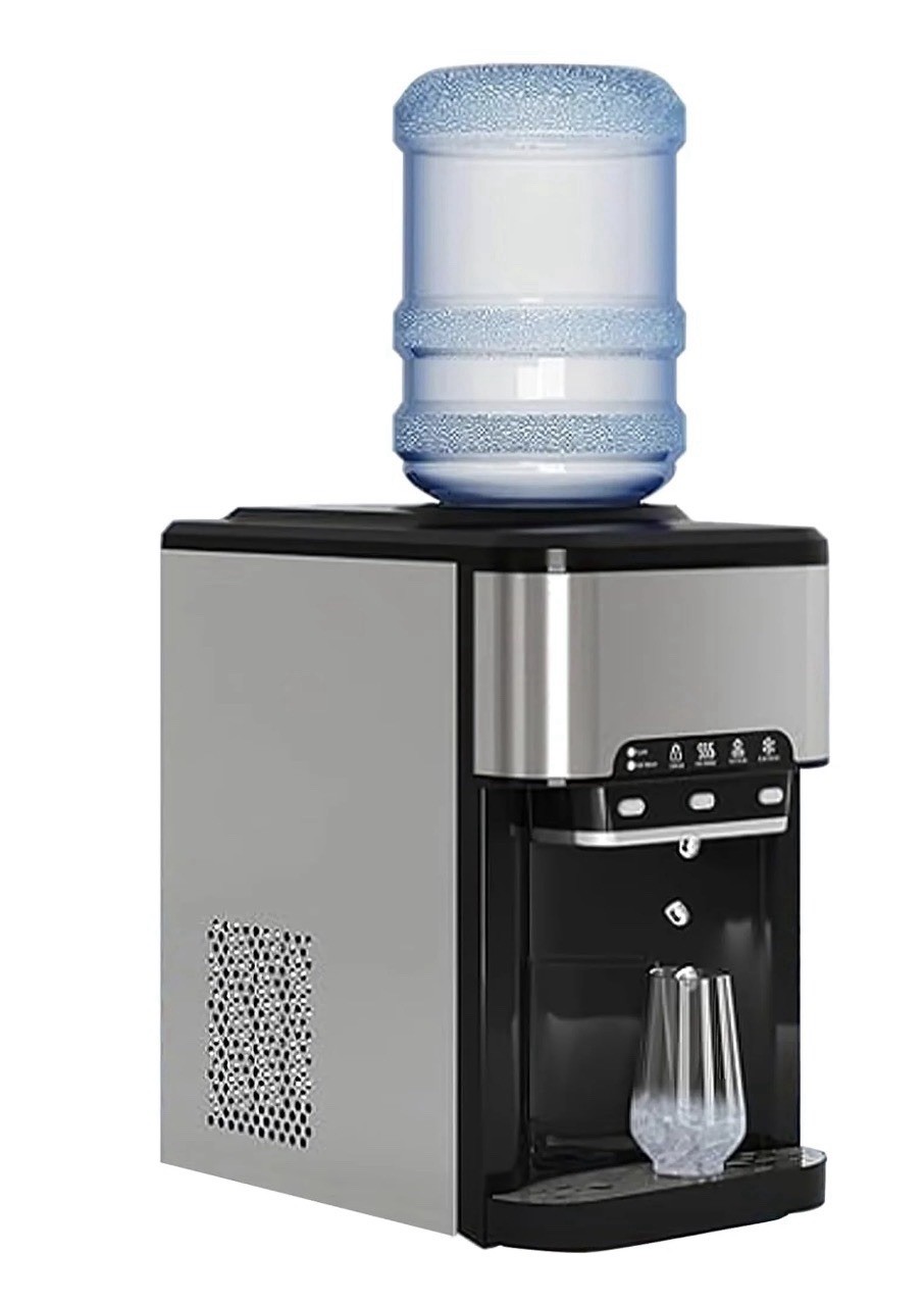NUNET 3 in 1 Bullet Ice Maker Portable Ice/Hot/Cold water dispenser Machine