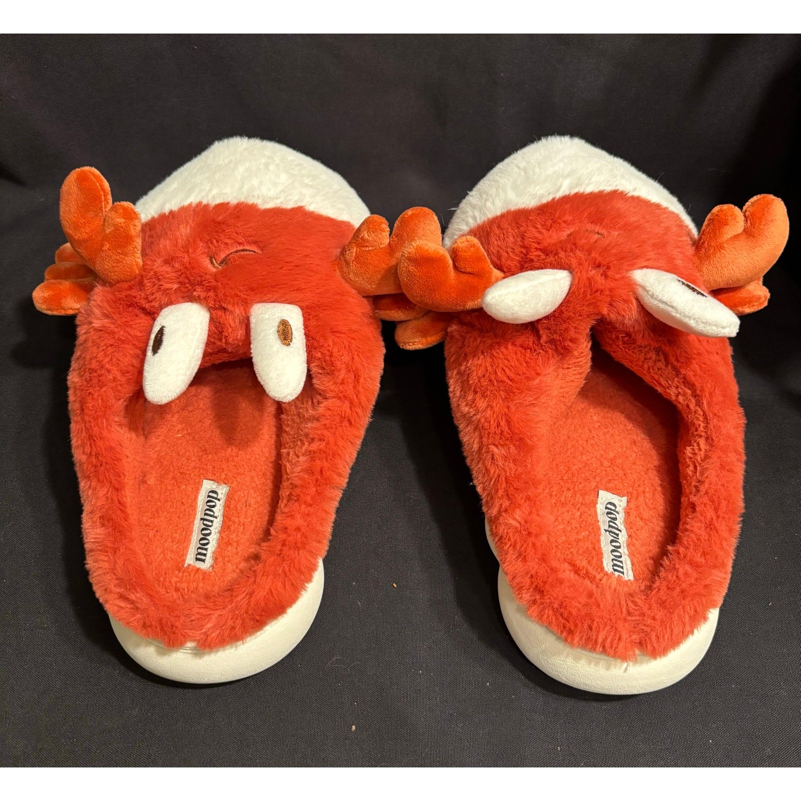 Super Fluffy! Men’s Women’s Moodpop Crab Slippers   EU 42/43, M 9/10, W 11/12