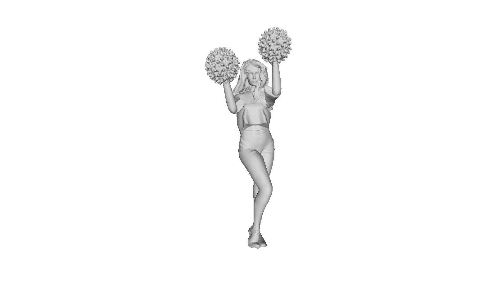 Printle L Femme 635T--Cheerleader Pom Poms Figure for Dioramas Train Sets