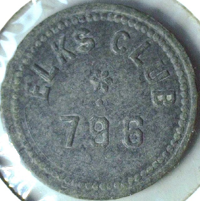 ELKS CLUB 796 - GOOD FOR 5 ¢ IN TRADE - BLUFFTON, ID - TC# 172547 $ - EC 8383