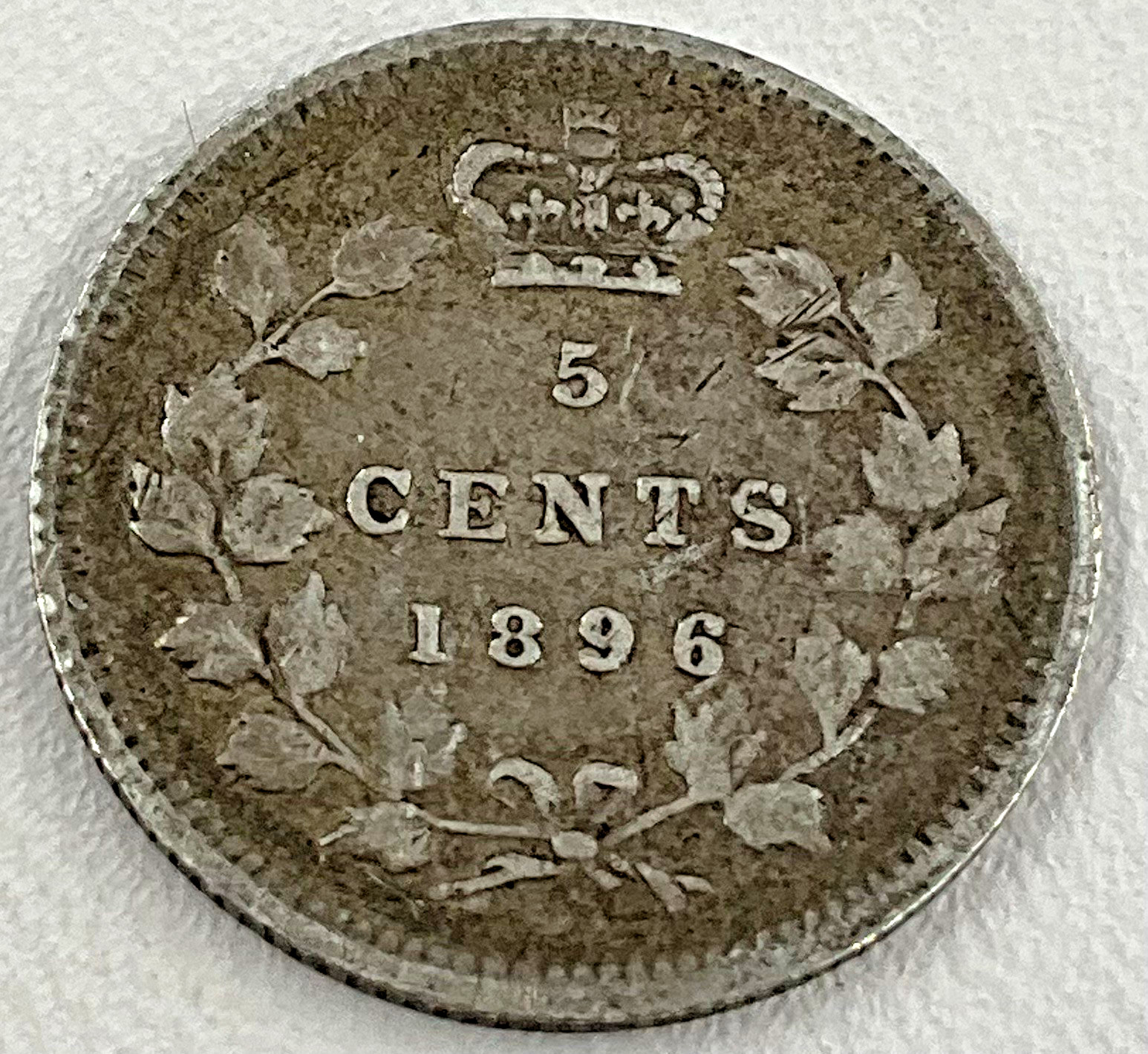 1896 Canada 5 Cent Silver