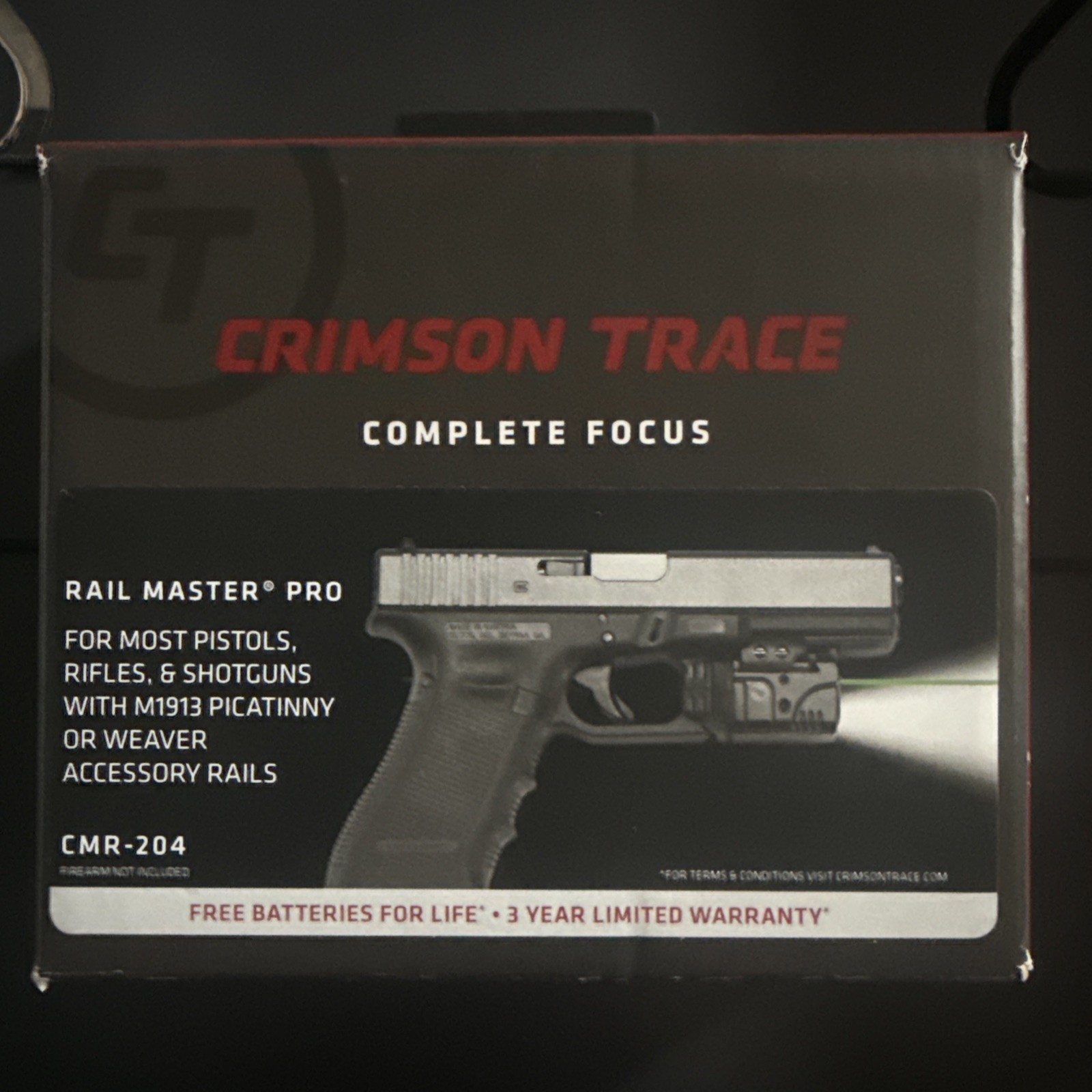 Crimson Trace Rail Master Pro CMR-204 Universal Green Laser & Tactical Light