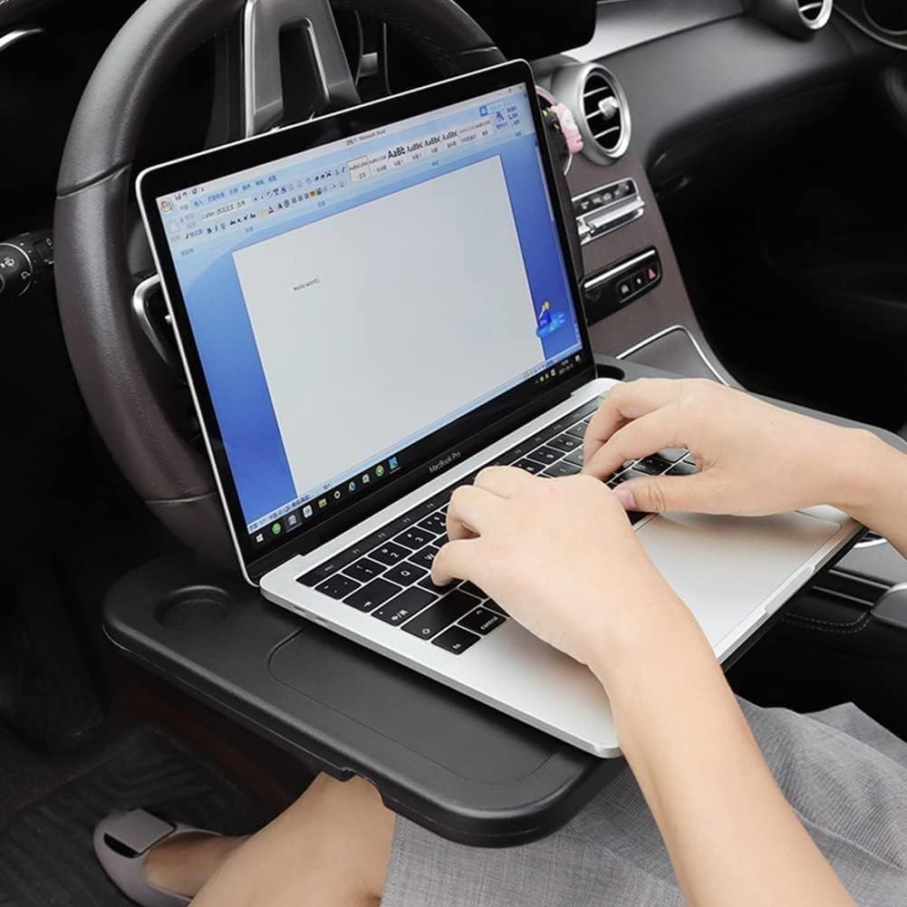 Portable Yet Sturdy Car Steering Table - Your On-the-Go Dining & Work Solution