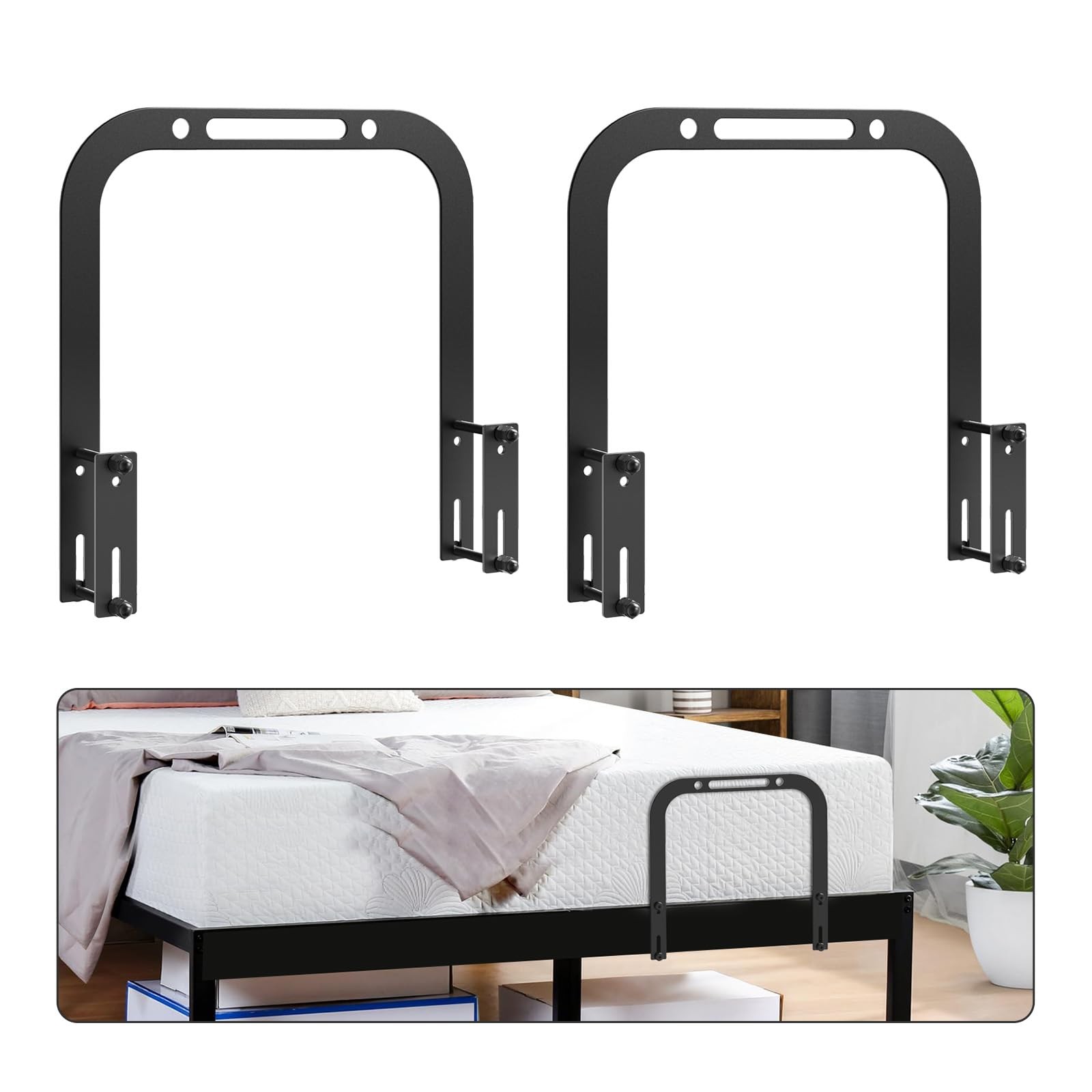 Extra Tall Mattress Slide Stopper Holder Gripper Retainer Bar for Metal to Ke...
