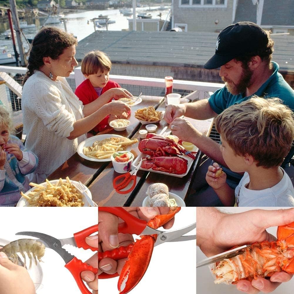 4Pcs Seafood Scissors Crab Scissors Seafood Shears Multifunctional Crab Leg