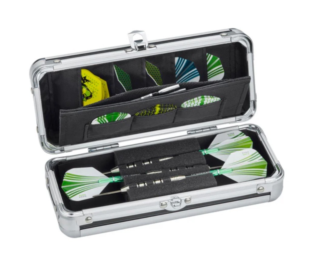 Casemaster Sole Aluminum Dart Case Holds 3 Sets of Darts plus Accessories