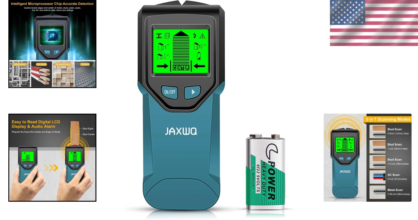 Smart 5 in 1 Stud Finder with LCD Display & Micro-Sensor for Safe Home Projects
