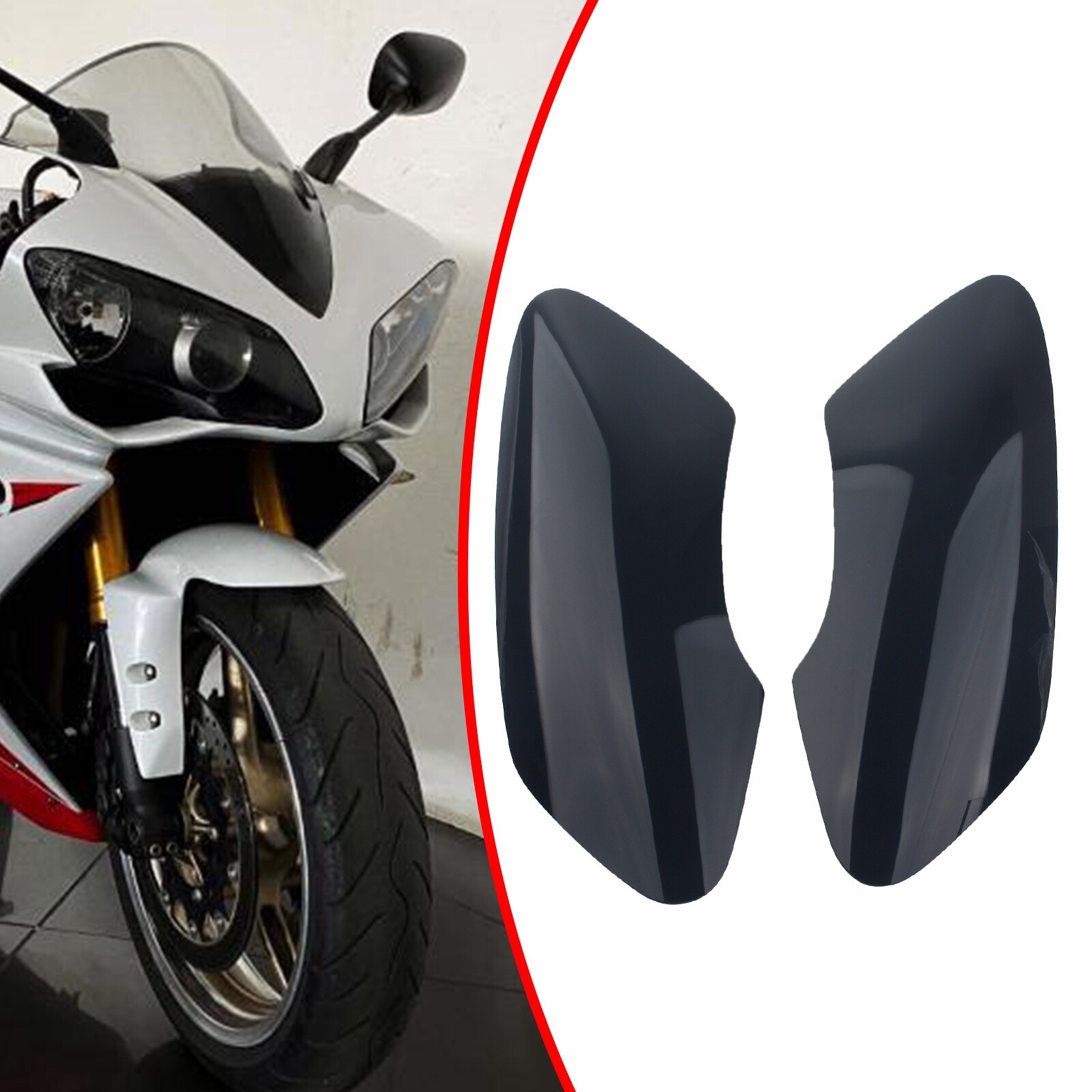 For Yamaha YZF R1 2007-2008 Headlight Lamp Lens Cover Protector Shield Black