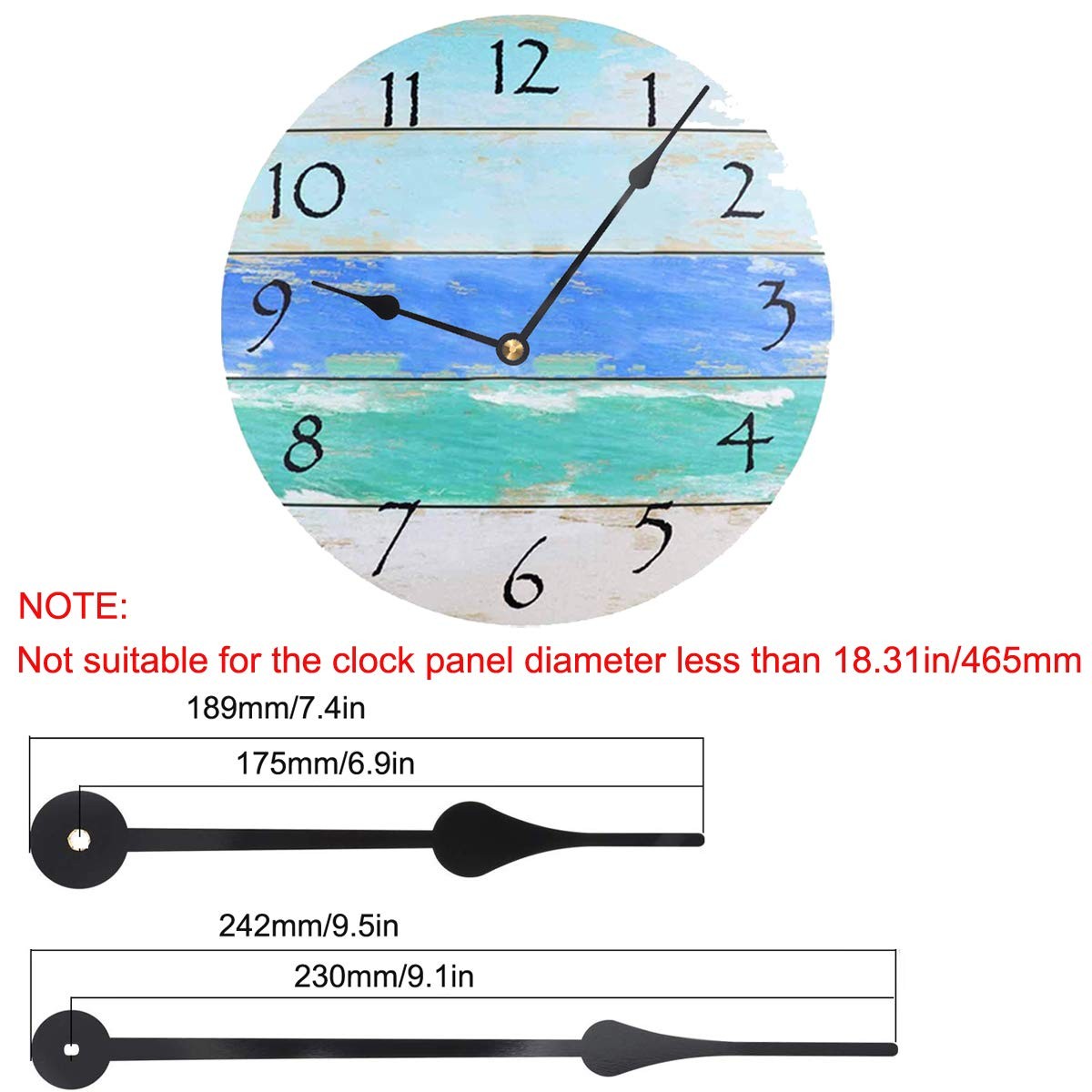 HILLHOME High Torque I Shaft Hands Quartz DIY Length 1-1/5 Inch/ 31mm