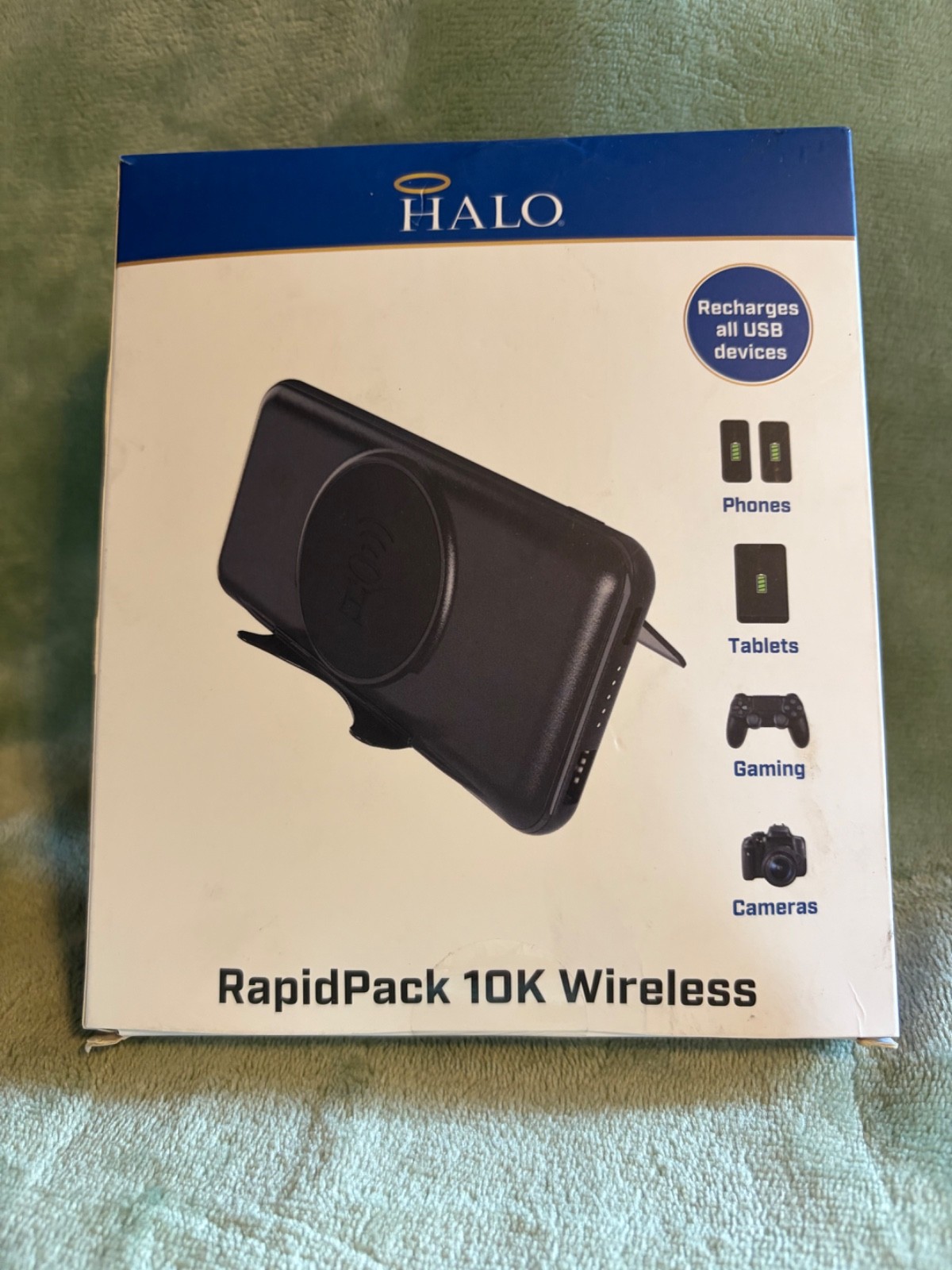 Halo Rapid Pack 10k Wireless Portable Power Pack Charging Pack