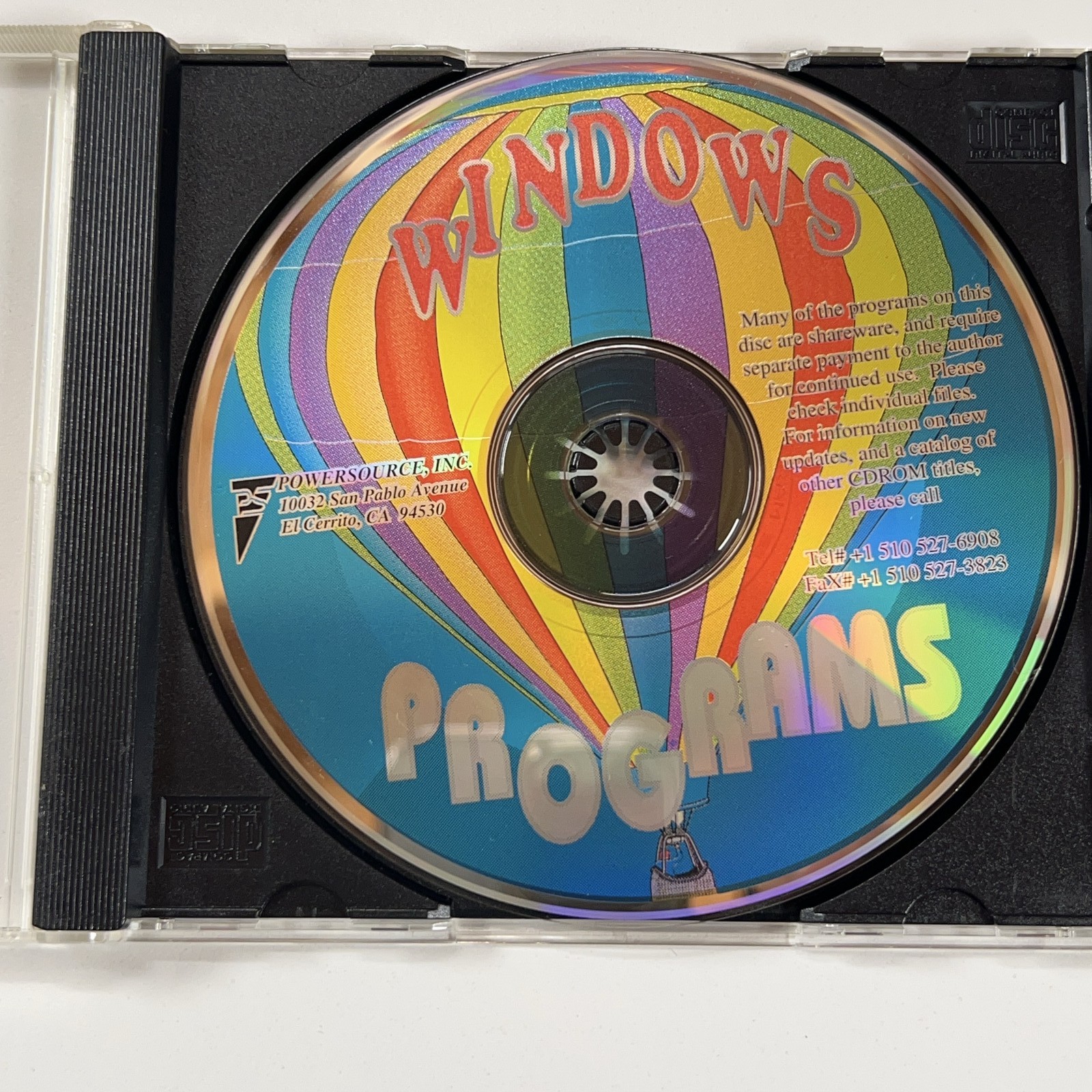 Windows Programs Shareware CD-ROM PC Software Powersource Inc Nimbus Mastered